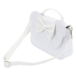 LOUNGEFLY DISNEY MINNIE MOUSE SEQUIN WEDDING CROSSBODY NWT WHITE