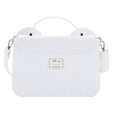 LOUNGEFLY DISNEY MINNIE MOUSE SEQUIN WEDDING CROSSBODY NWT WHITE