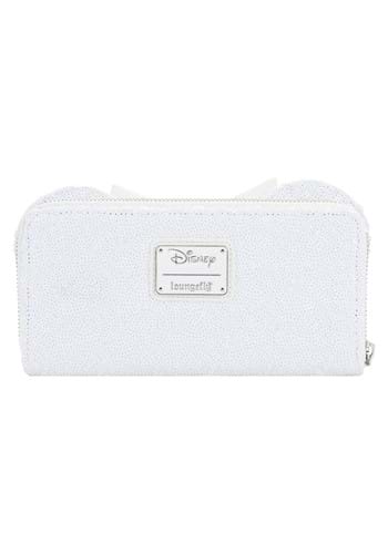 LOUNGEFLY DISNEY MINNIE MOUSE SEQUIN WEDDING WALLET / ZIP PURSE NWT WHITE