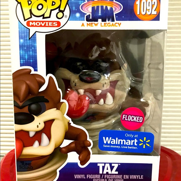 FUNKO POP! MOVIES - SPACE JAM 2: A NEW LEGACY - TAZ [FLOCKED] **WALMART EXCLUSIVE** #1092
