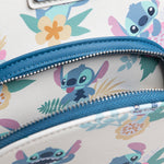 EXCLUSIVE LOUNGEFLY DISNEY LILO & STITCH HAWAIIAN FLOWERS STITCH AND SCRUMP ALLOVER COSPLAY MINI BACKPACK