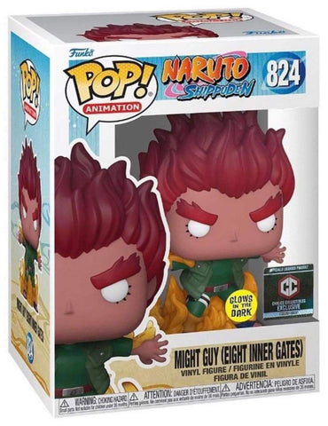 FUNKO POP! ANIMATION: NARUTO - MIGHT GUY [EIGHT INNER GATES] [GITD] **CHALICE COLLECTIBLES EXCLUSIVE** #824