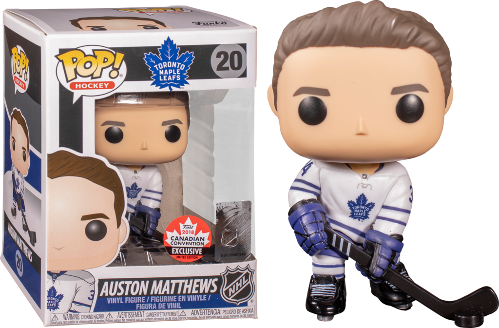 FUNKO POP! HOCKEY [NHL]: TORONTO MAPLE LEAFS - AUSTON MATTHEWS [WHITE AWAY JERSEY] **2018 CANADIAN FAN EXPO EXCLUSIVE** #20