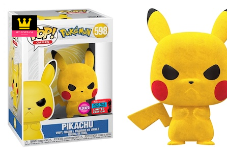 Funko Pop! Games: Pokemon - Pikachu (Angry/Grumpy - Flocked) #598 [2020 Convention Exclusive]