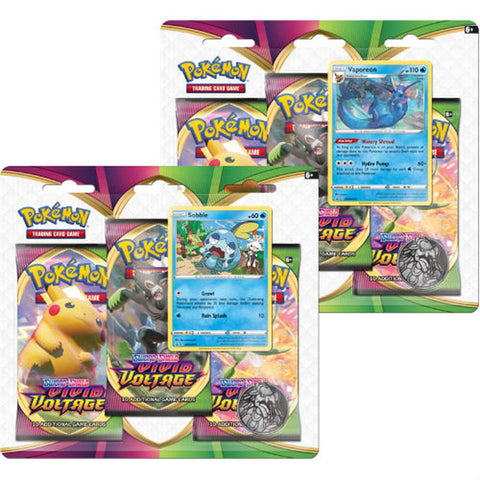 POKEMON TCG: SWORD AND SHIELD VIVID VOLTAGE 3 PACK BOOSTER
