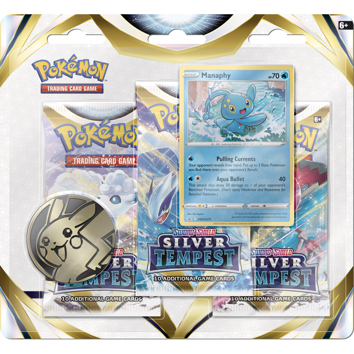 Pokemon TCG: Sword & Shield - Silver Tempest 3pc Blister Pack