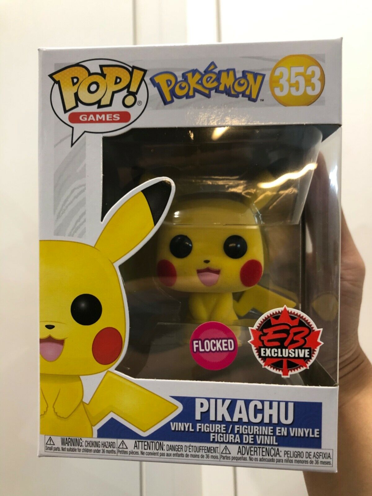 Funko Pop! Games: Pokemon - Pikachu (Flocked) #353 [Exclusive]