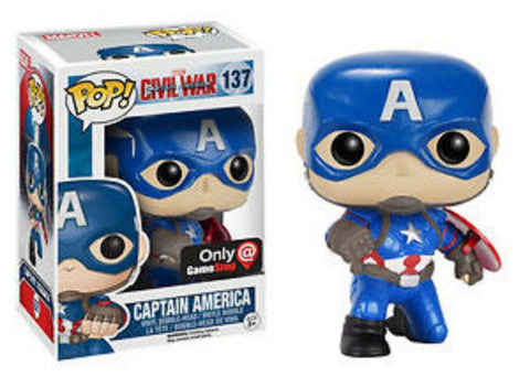 Funko Pop! Marvel: Captain America Civil War: Captain America Gamestop Exclusive #137