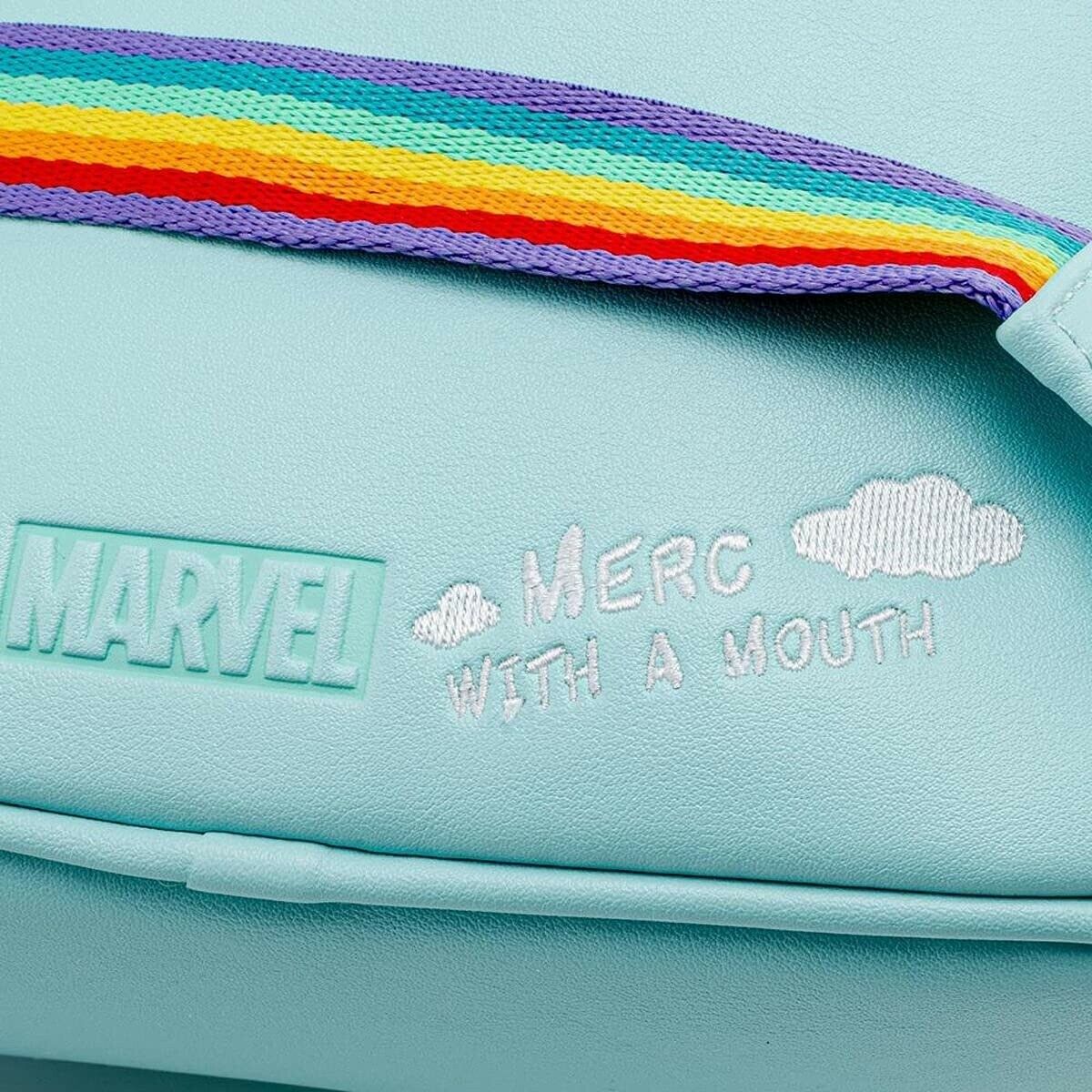 LOUNGEFLY POP Marvel Deadpool 30th Anniversary Rainbow Uniform Mini Backpack