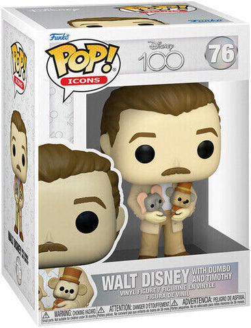 FUNKO POP! DISNEY 100 WALT DISNEY with DUMBO AND TIMOTHY #76