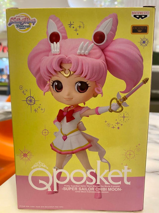 BANPRESTO Sailor Moon Eternal Super Sailor Chibi Moon Kaleidoscope Ver. Q Posket Statue