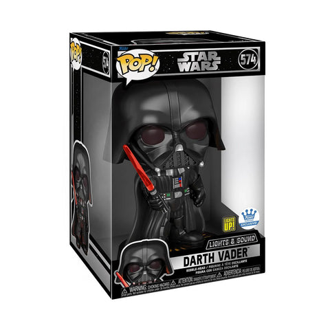 FUNKO POP! STAR WARS JUMBO 10-INCH DARTH VADER with LIGHT AND SOUNDS #574 [FUNKO SHOP EXCLUSIVE]