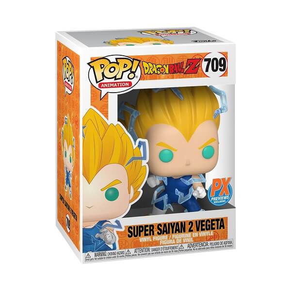 Funko Pop! Anime: Dragon Ball Z (DBZ) - Super Saiyan 2 (SSJ2) Vegeta #709 [PX Previews Exclusive]